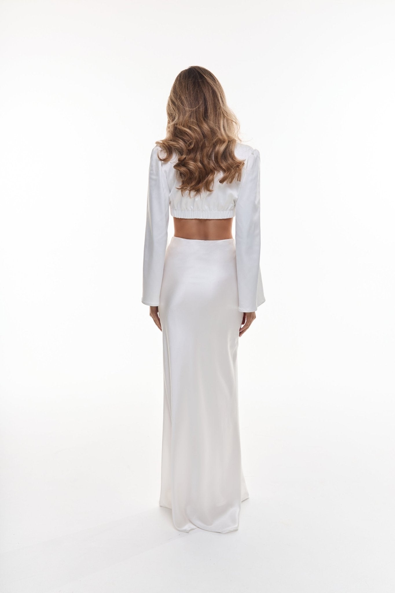 Maxi Silk Skirt in Ivory - Room 22