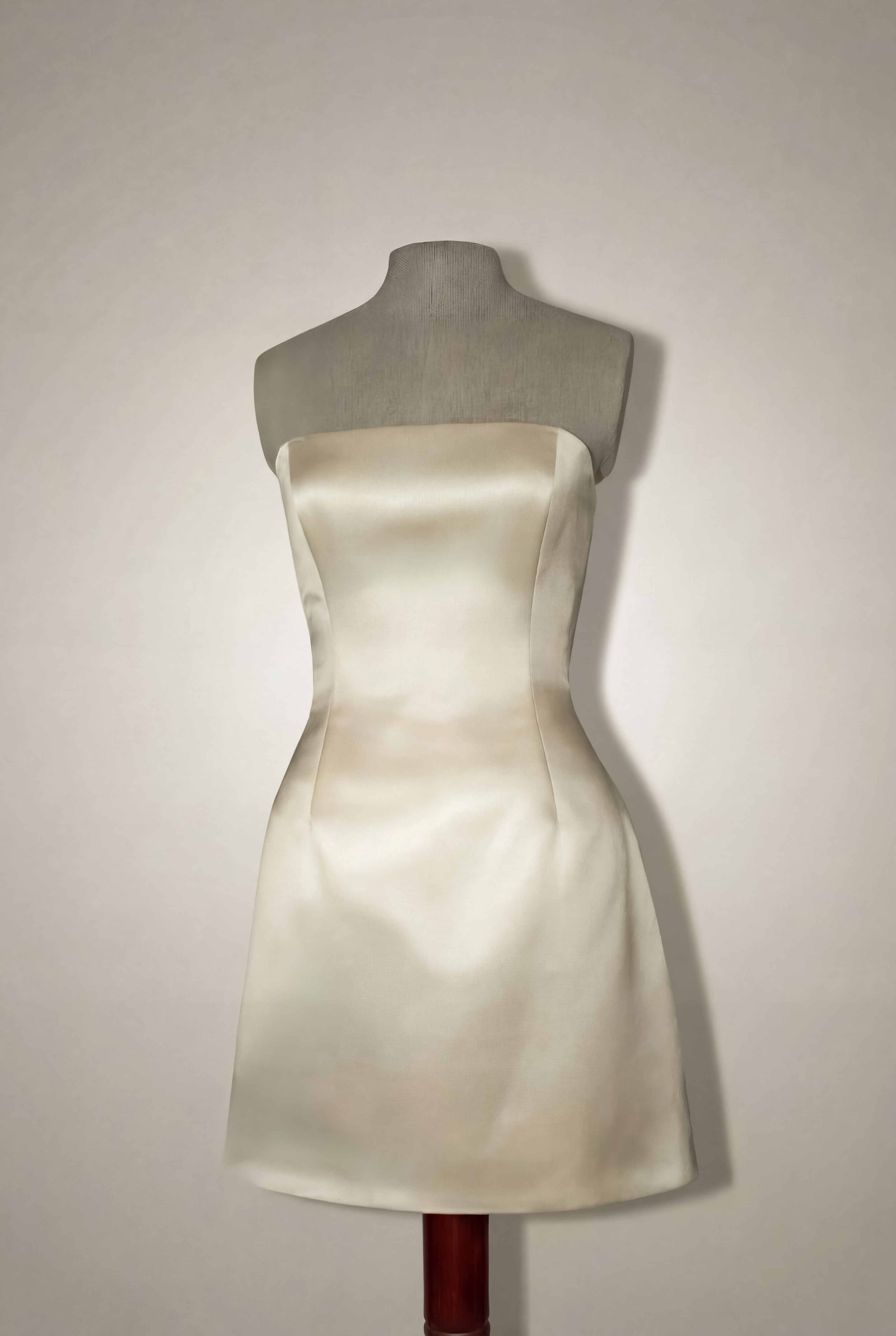 Couture Silk Corset Mini Dress, view 1 of 4