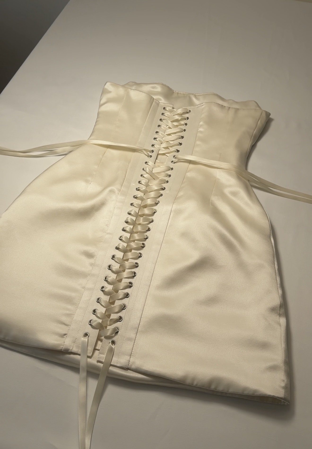 Couture Silk Corset Mini Dress, view 4 of 4